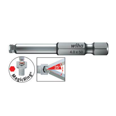 德国wiha威汉进口1/4带卡簧球头批头E6.3内六角批咀7047R Z防脱落