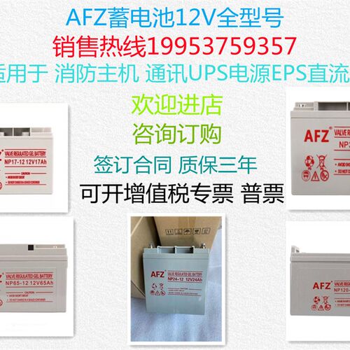 AFZ蓄电池 NP/NPG7-12 12V7AH17A24A38A65A100A120A150AH免维护