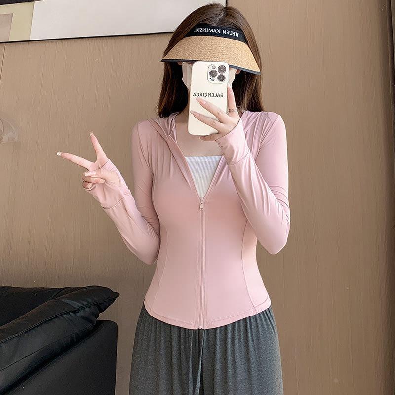 灰色冰丝修身防晒衣女款夏季防紫外线户外防晒服2024新款开衫外套