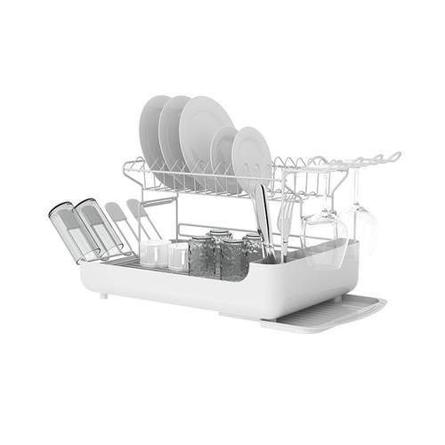 双层沥水碗碟架碳钢多功能碗筷沥水收纳台面厨房沥水碗碟架