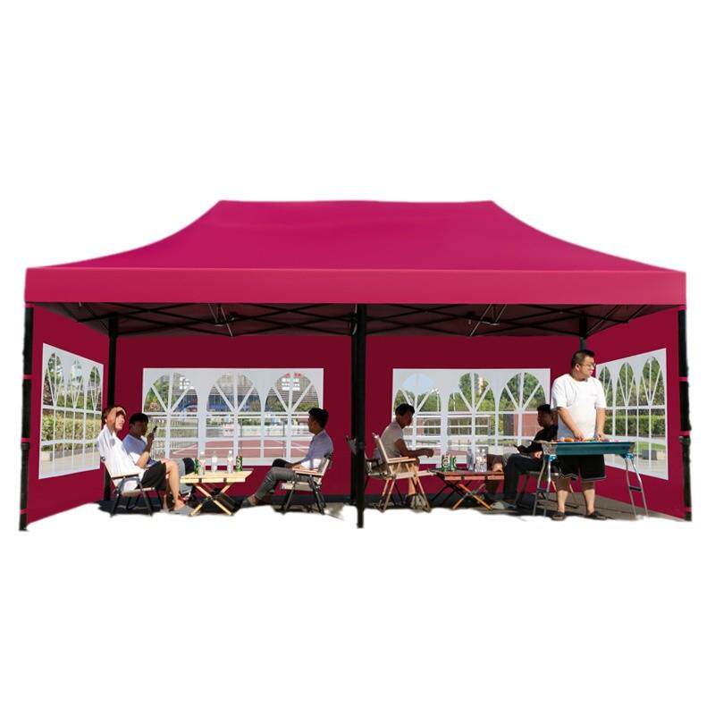 冬季夜市透明雨棚四脚摆摊防雨帐篷户外可伸缩大伞加厚防风遮阳棚