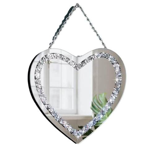 30CM欧式轻奢心形链条挂件试碎钻墙壁客厅装饰热卖浴室镜子