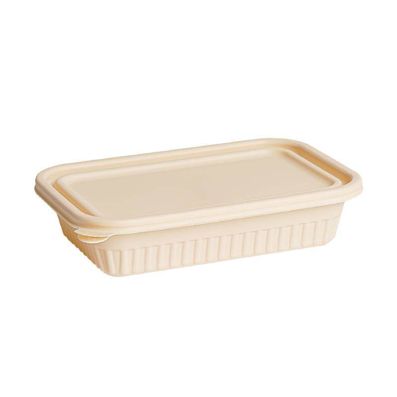 一次性长方形打包盒玉米淀粉可降解外卖快餐盒子便当食品级轻食