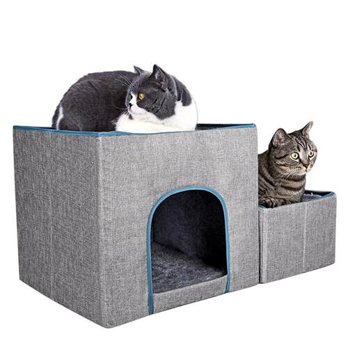 厂直销流浪工猫窝季冬季保暖四通用封闭式超大号屋储物猫双层别墅