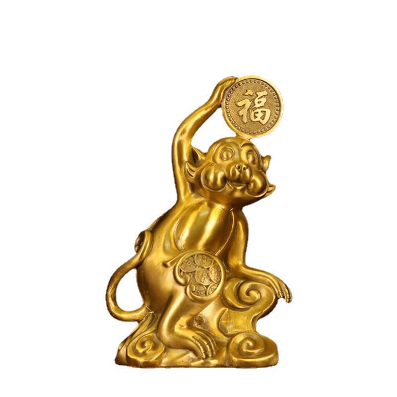 福猴摆件属猴吉祥物十二生肖猴家居摆设电视柜福猴工艺品装饰