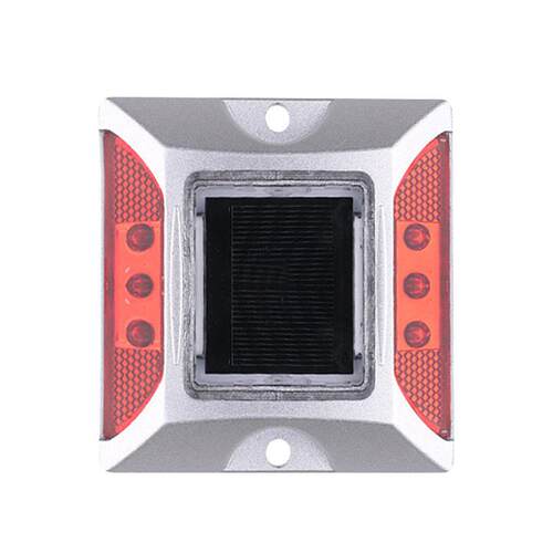 厂家热销太阳能道钉灯led铸铝方形道钉交通道路太阳能带钉警示灯