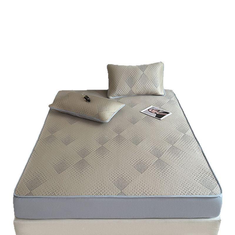 凉豆豆色织水提花冰丝凉席三席WK-0400件套夏季可机感洗洗空调软