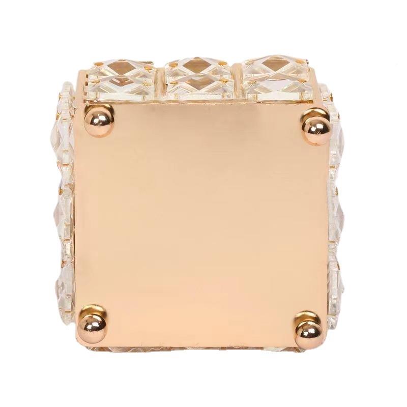 欧式化妆品收纳件盒梳台桌面装整33理水晶盒卧室客厅软装饰摆现妆