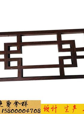 古建筑金属铝合金窗花镂空雕刻入户玄关屏风隔断中式木纹防盗网厂
