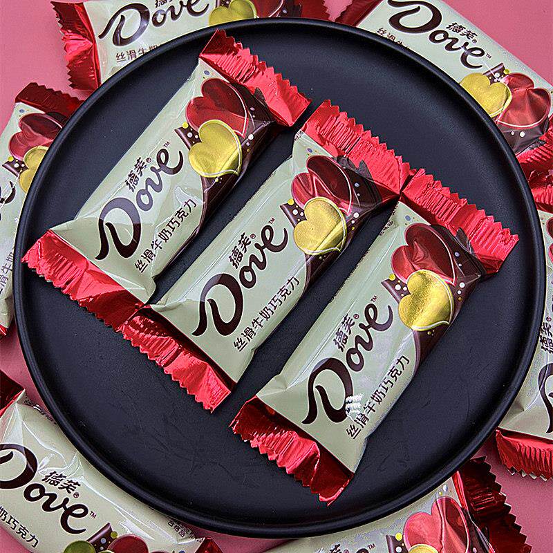 德芙丝滑牛奶巧克力喜糖14克结婚散装婚庆红色经典喜庆装饰伴手礼