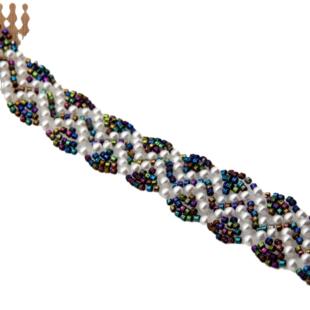 厂家玻璃珠电脑珠绣花边手工DIY米珠蕾丝织带民族风服装辅料