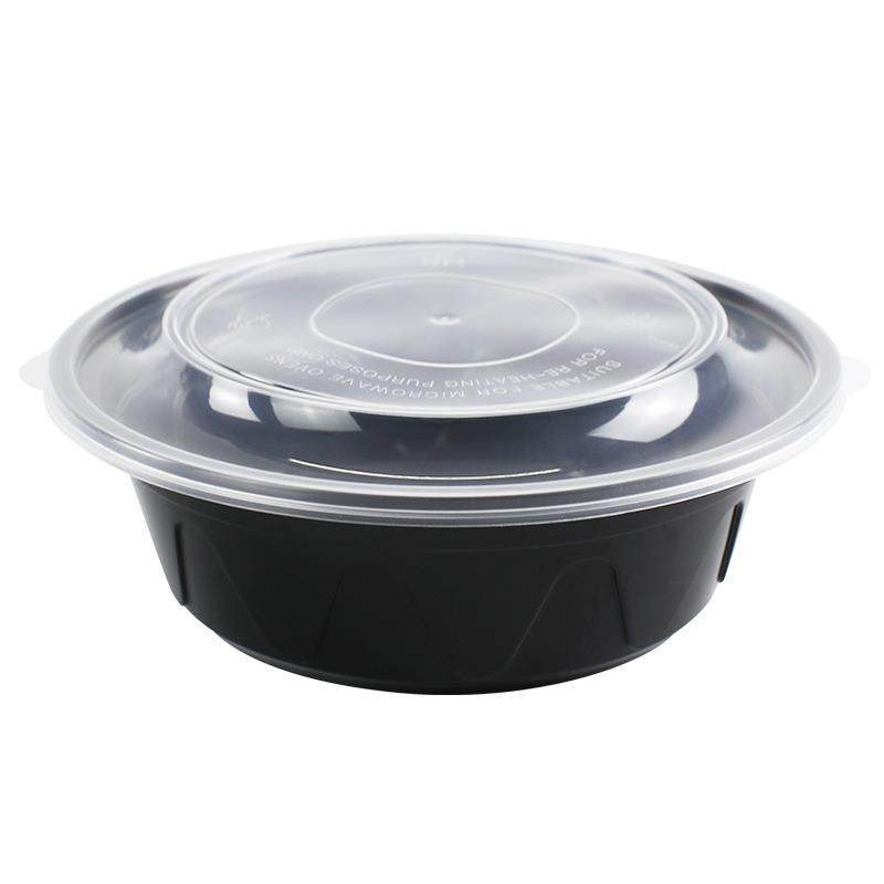 Y350美式圆形一次性餐盒黑色外卖甜品打包盒凸盖饭盒带盖汤碗,餐饮具,一次性餐盒,淘宝优惠券,粉丝福利购,淘宝优惠卷
