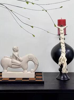 轻奢现代家居闻物烛台电视柜茶几摆件样板房设计师小众高级氛围感