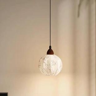 阿黛尔法式 饰卧室床头吊灯艺术氛围房间吊线灯客厅背景墙灯 复古装