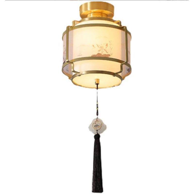 新中式全铜小吸顶灯轻奢中国风玄关阳台过道灯禅意高端卧室床头灯,家装灯饰光源,客厅吸顶灯,淘宝优惠券,粉丝福利购,淘宝优惠卷