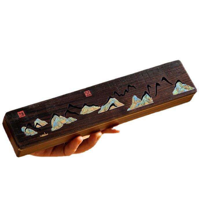 中式紫光檀禅意室内木质线香盒檀香炉千里江山线香炉礼品套装,餐饮具,茶道/香炉,淘宝优惠券,粉丝福利购,淘宝优惠卷