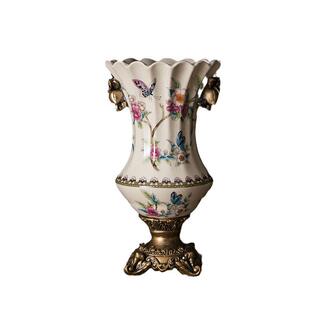 厂家新品美式复古陶瓷花瓶创意家居摆件装饰品欧式高足迪拜花瓶