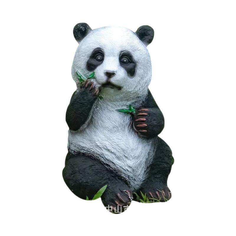 太阳能熊猫灯仿真动物竹笋灯庭院装饰草坪园林景区亮化户外防水灯