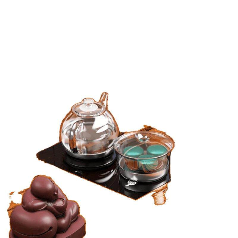 实木大板桌椅组合中式家用功夫茶几套装一体办公室原木禅意泡茶
