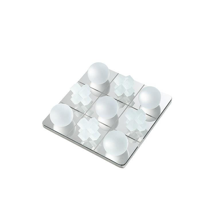 简约现代方形高档水晶棋盘摆件酒店样板间客厅玄关桌面软装工艺品