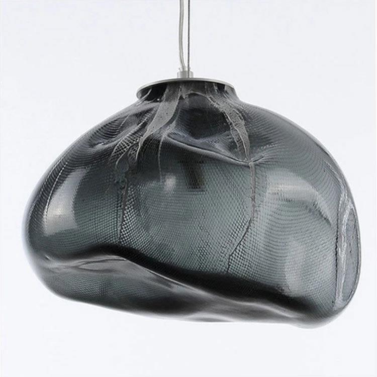 北欧后现代手工吹制玻璃压纹艺术设计师餐厅客厅吧台装饰琉璃吊灯