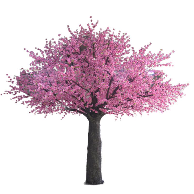 玻璃钢仿真树造型仿真桃花树假桃树室内绿植景观工程装饰人造花树
