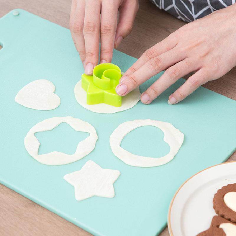 291AAT 日本拼色饼干模 制作双色面包模具 双层曲奇饼干模具