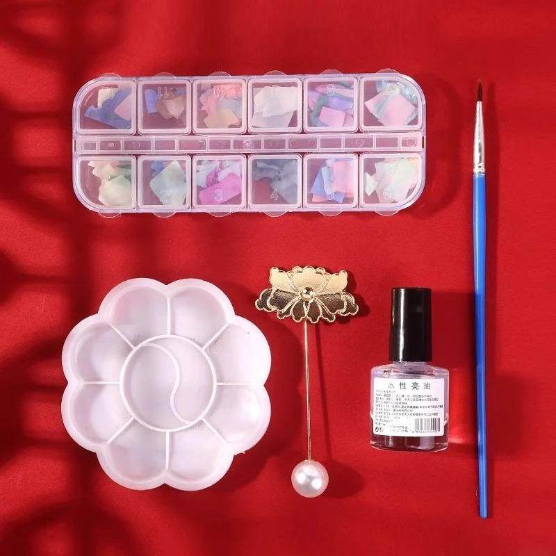 新年螺钿diy胸针国风手工点翠发簪发夹材料包蝴蝶贝壳碎片古风,居家布艺,海绵垫/布料/面料/手工diy,淘宝优惠券,粉丝福利购,淘宝优惠卷