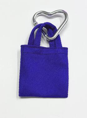 ins迷你帆布5.5cm彩色包包收纳挂件潮包可爱挂件车饰mini小挂坠