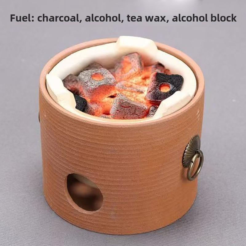 后园[小烛家]围炉ZKP茶炉，家用烤板茶盘，铸铁炭，火蜡，烤花茶