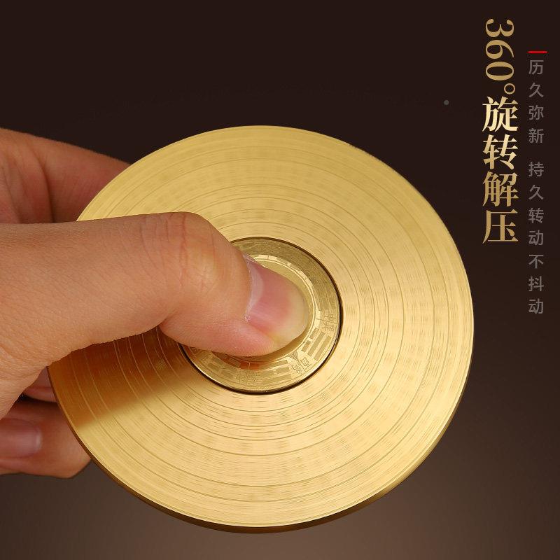 纯黄铜实心八卦尖罗盘太极旋转ZJLP-001覆指随古南针可携式身减压