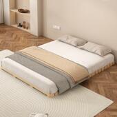 实潮木地板床厚硬床板榻榻米防48649透气排骨架出租房床折叠加打