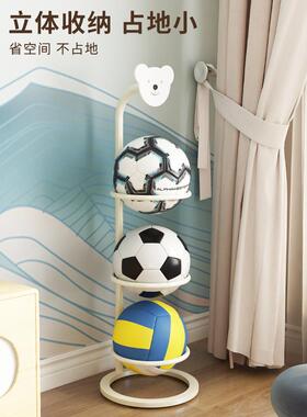 球类收纳架家用篮球置物W603儿室内运动器材架地落排球足球童摆放