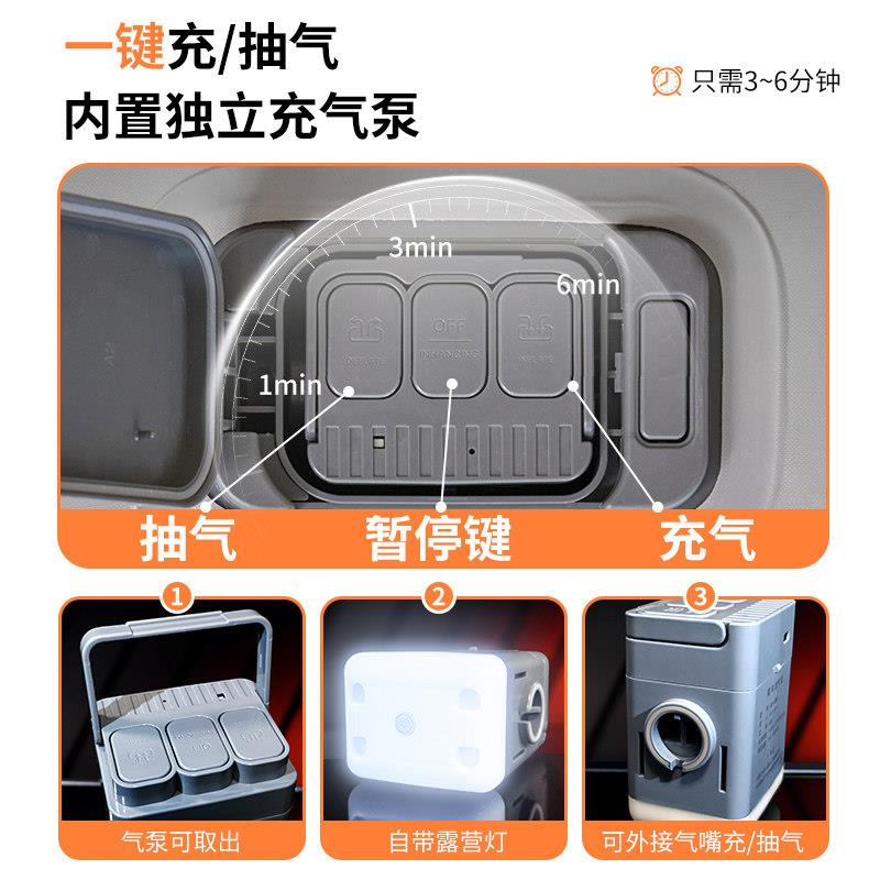 顺露绮利自动充气床加高厚户外垫折叠可携式充气加床气垫营充自动