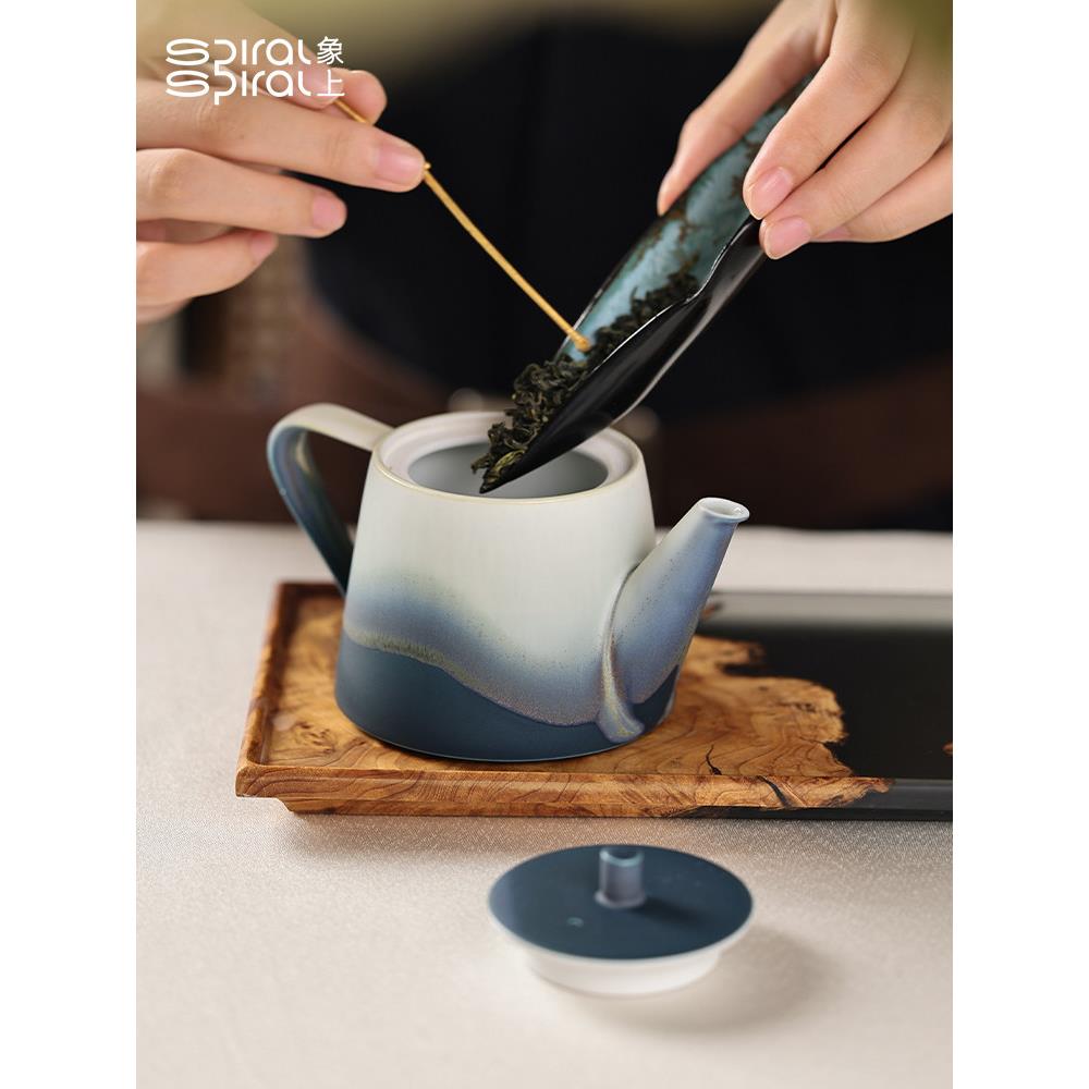 象上山海蓝功礼夫081601茶具镇套2装025新款陶瓷茶具景德窑变高档
