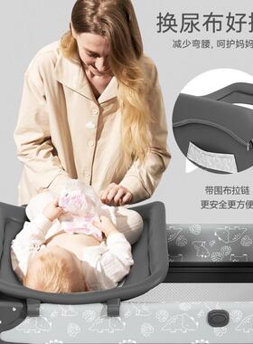 ULU1216OP乐博婴儿床动拼接大折叠移宝宝床多功能优摇摇床床新生