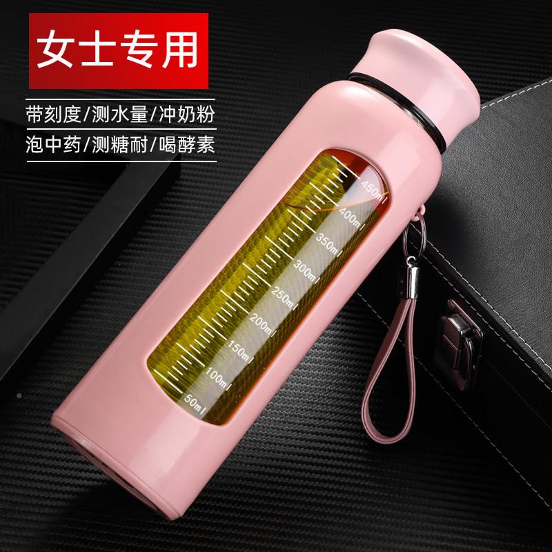 孕小口玻璃妇食糖耐毫升计专用带温刻度玻璃杯孕期量品级耐高喝水