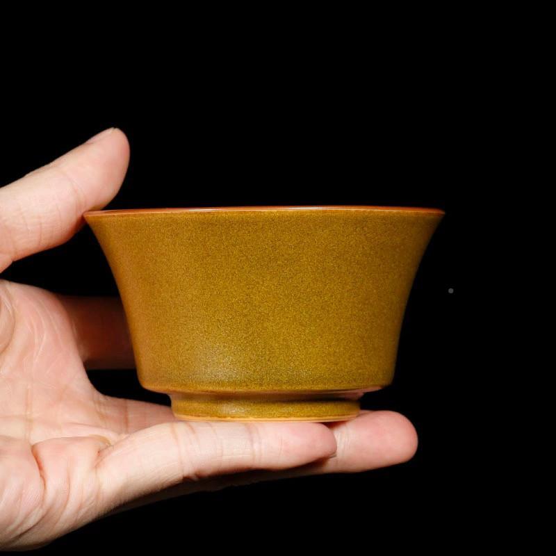 陶全瓷手工柴烧茶叶末釉人将军杯个主杯家CTR用品茗杯单单杯