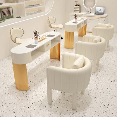 中闽芸尚ZMYS0426暗黑吸尘器美甲桌系椅套装面大理石带吸美尘桌器