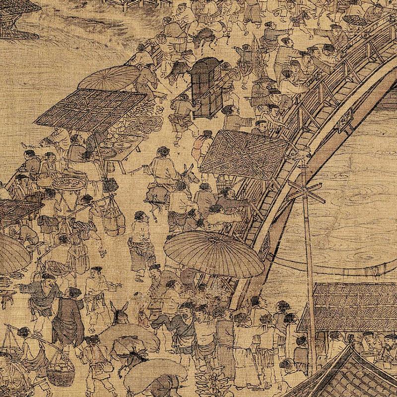 张择端清元明上河图中国十大世名画高清微喷山传宋水NIG画临摹画