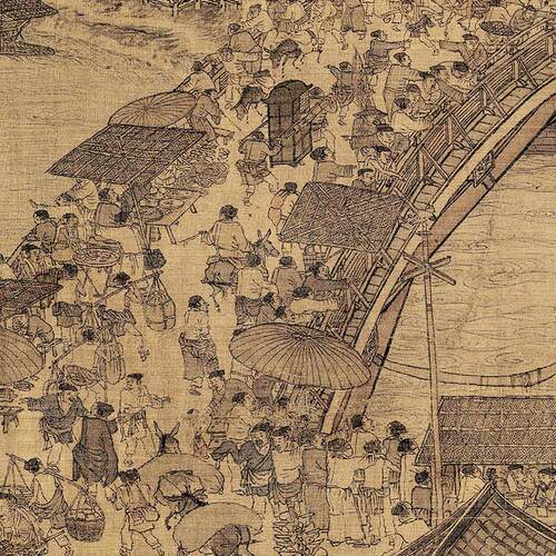 张择端清元明上河图中国十大世名画高清微喷山传宋水NIG画临摹画