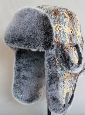 Men  Women Trapper Hat  Russian  Bomber Hat Faux fur Winter