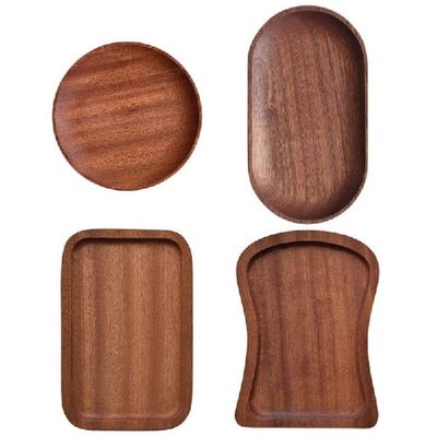 Dessert Plates Solid Wooden Plates Fruit Trays Tea Plate Tab