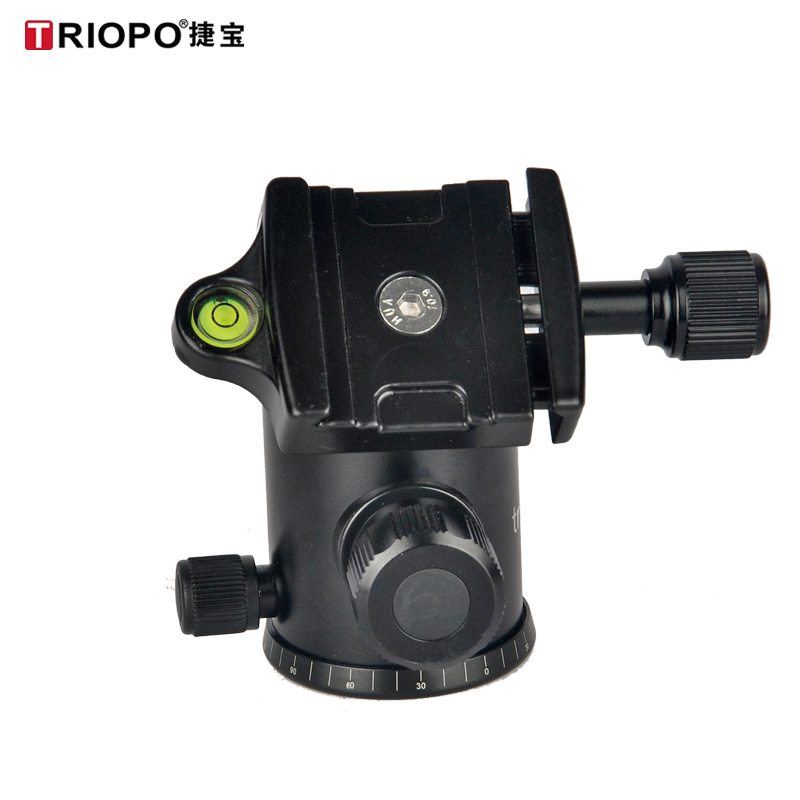 捷宝D-2A球形云台单眼相机三脚架D2万向阻尼全景摄影滑轨金属云台