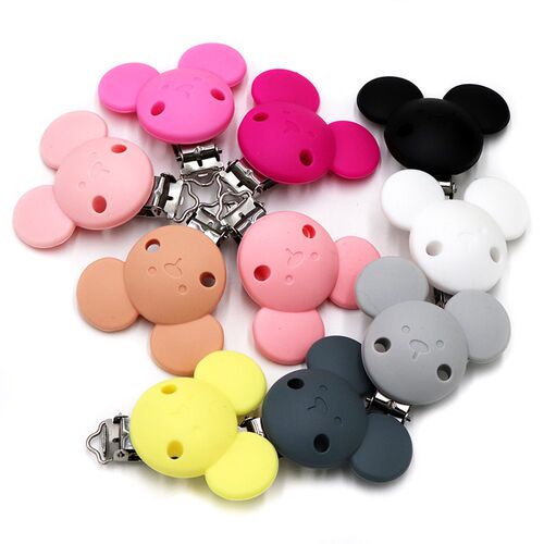 极速BOBO.BOX 1pc Silicone Beads Mouse Pacifer Clips Accessor