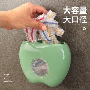 大容量免打孔保鲜袋挂墙抽取整 极速保鲜膜套收纳盒厨房家用壁挂式