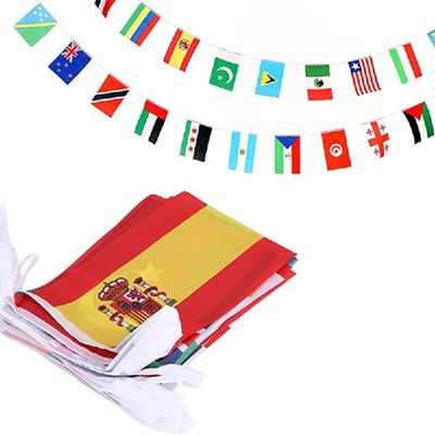好货100 Countries String Flag, International Bunting Pennant