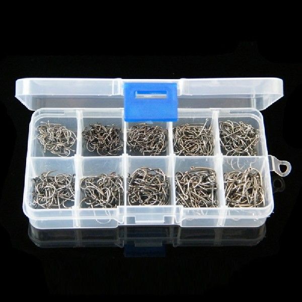 极速500pcs pesca Fishhooks Sharp Fishing Carbon Steel Hooks