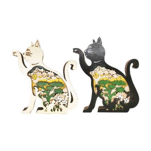 极速Decorative Cat Statue Collectable Table Cabinet for Dini