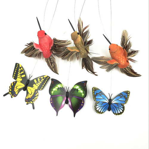 好货Cute Electric Rotating Colorful Butterfly Bird Funny Dog